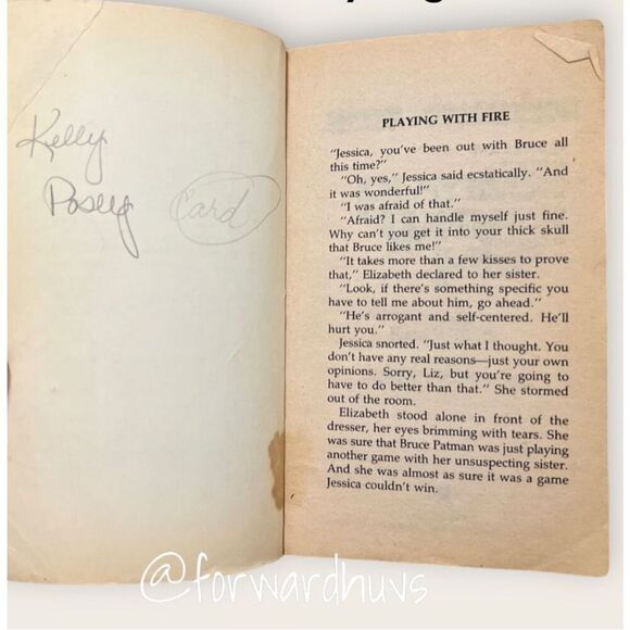 Bundle Sale 3 for $15 | Vintage Sweet Valley High Book | “Playing with Fire” WOR - Picture 4 of 9